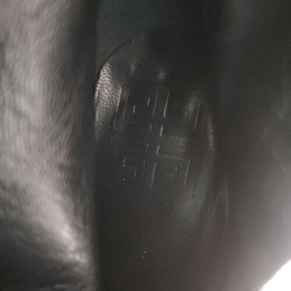 GIVENCHY Black Suede Square Toe Ankle Boots 4G Logo Block Heel 39 Vintage Style - Picture 10 of 14